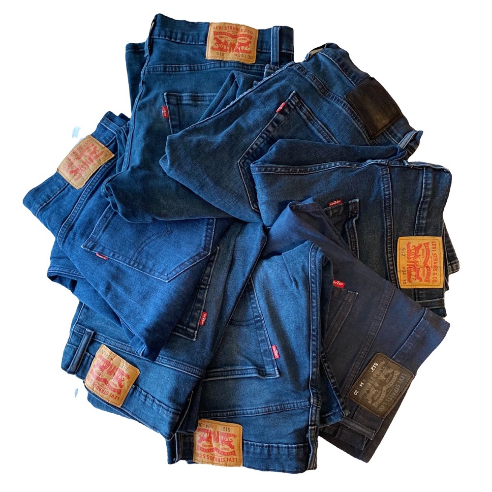 Levi's Men's Straight Jeans - Blue and Black